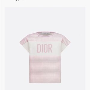Dior Kids Striped Pink and White Tee